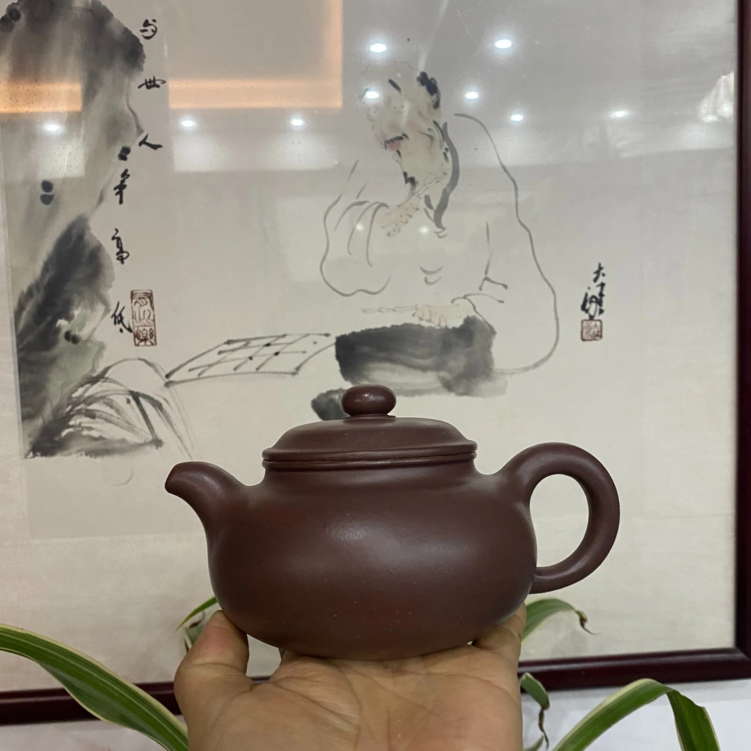 宜兴黄龙山原矿老紫泥仿古壶