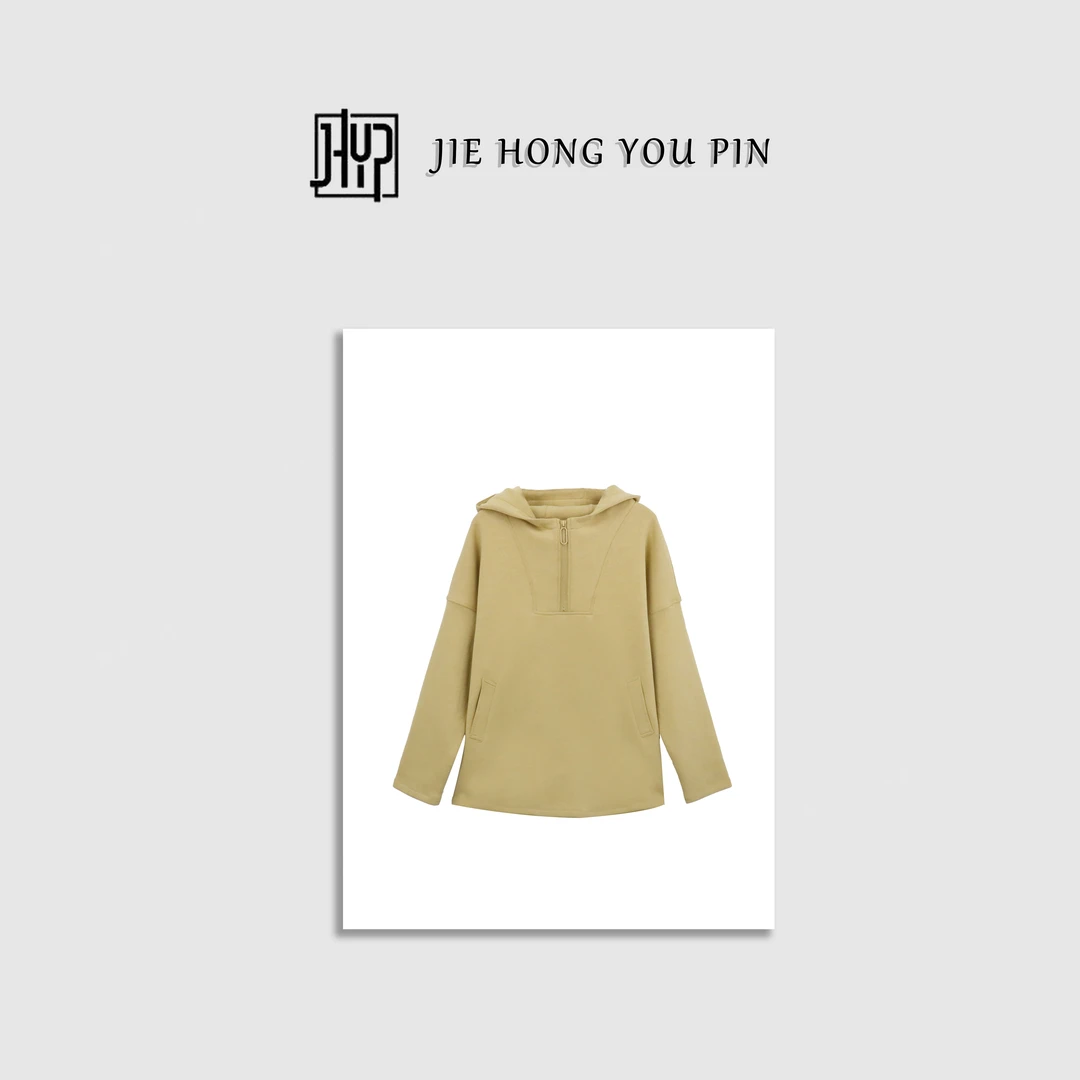 秋冬新款连帽斗篷卫衣长袖针织休闲百搭27786