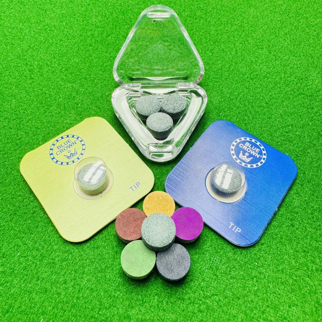 赏金猎人蓝冠标皮头单层皮头小头杆皮头11mm偏硬皮头台球杆皮头