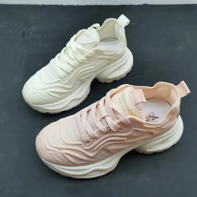 【范范精选】夏季新款厚底透气网面老爹鞋9988