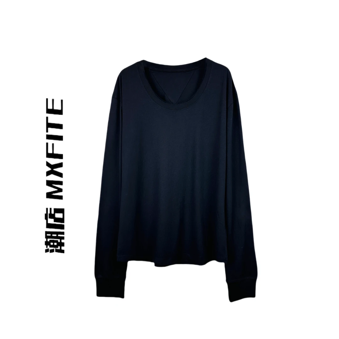 MXFITE潮店早秋新款个性时尚U领长袖纯色休闲T恤（J6920）