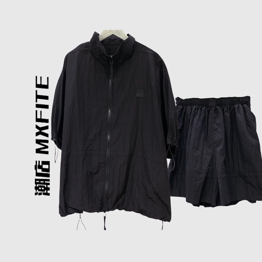 MXFITE潮店夏季新款个性百搭休闲立领时髦冲锋衣套装（P87230）