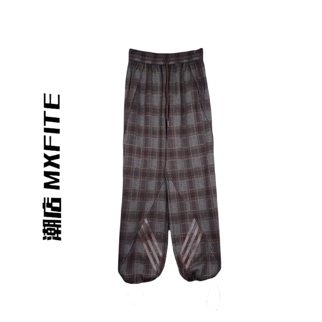 MXFITE潮店秋冬新款个性格纹条纹时尚休闲长裤（LF78423）