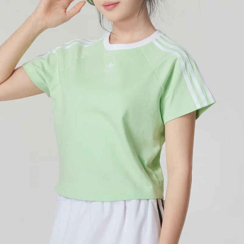 阿迪三叶草休闲时尚系列TEE SS夏款女款短袖T恤JC8705