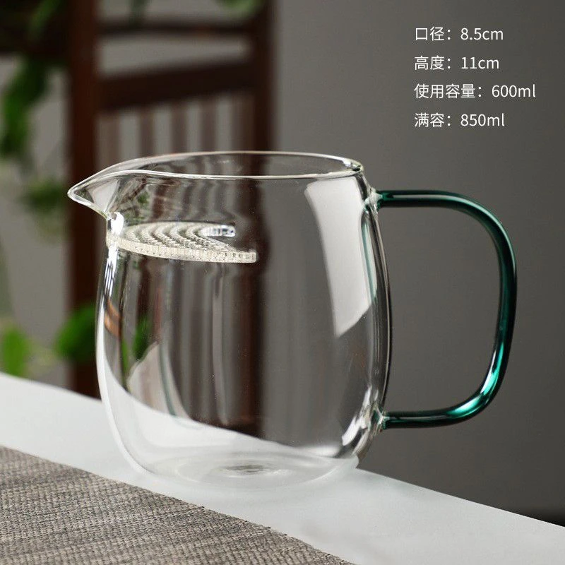 鑫寅耐热公杯一体过滤公道杯大容量家用茶海绿茶专用杯泡茶分茶器