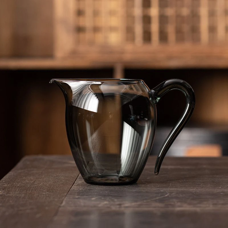 禧铭公道杯耐热玻璃分茶器高档家用公杯带手柄倒茶器功夫茶具配件