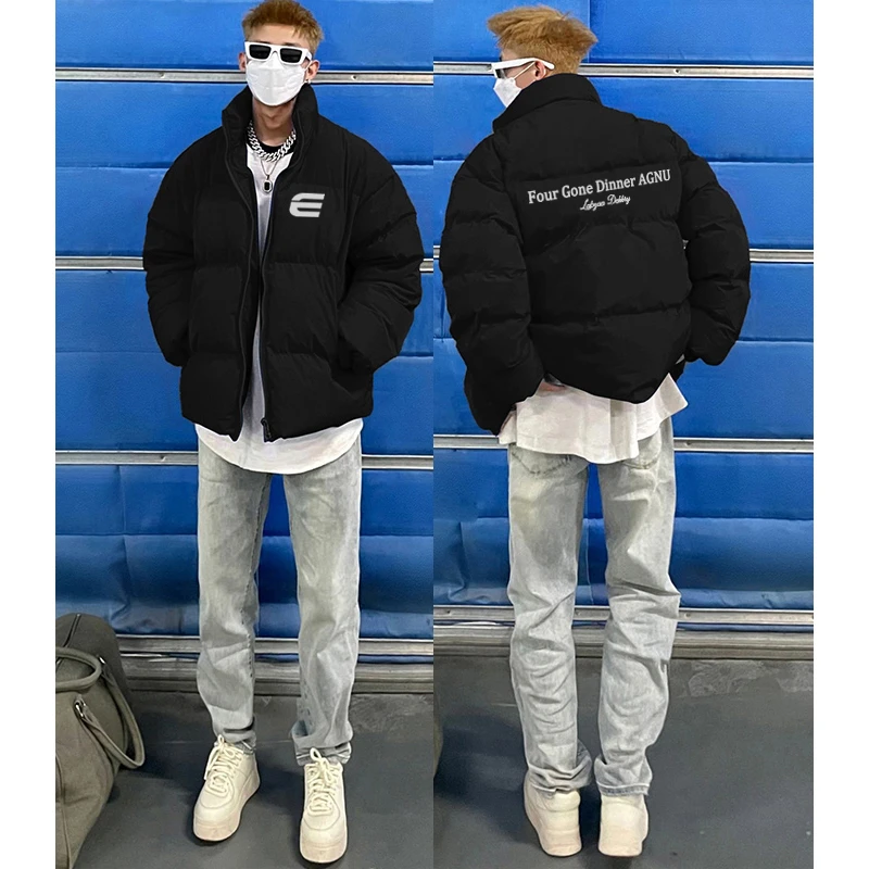 嘻哈oversize街头字母印花开衫外套男秋季美式宽松百搭休闲面包服