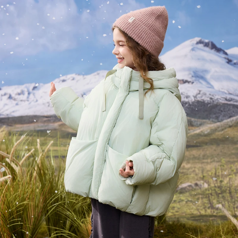 断码清仓女童短款羽绒服2024冬季新款洋气女孩面包服儿童加厚外套