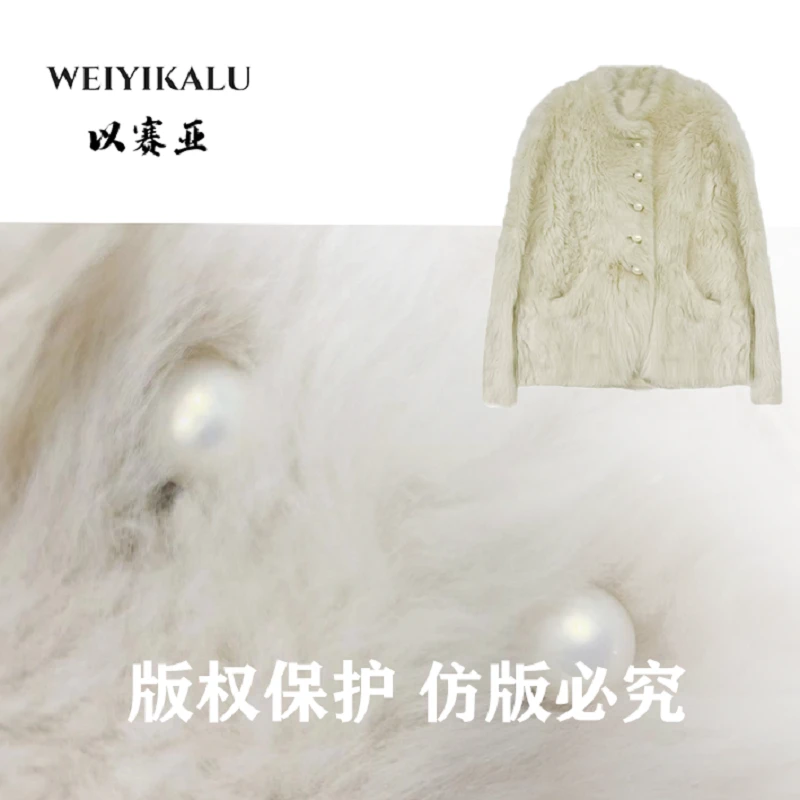 以赛亚 暖冬托卡 25年ZHT皮草圆领托斯卡纳皮毛一体外套女 2321