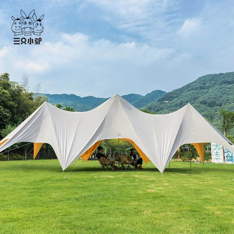 三只小驴户外莲花云顶三双峰天幕帐篷露营野营加厚防雨万重山
