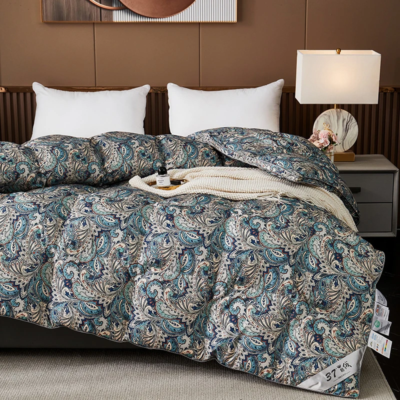 绿野仙踪羽绒被壳自充绒单层加密云柔棉防绒内胆提花被芯