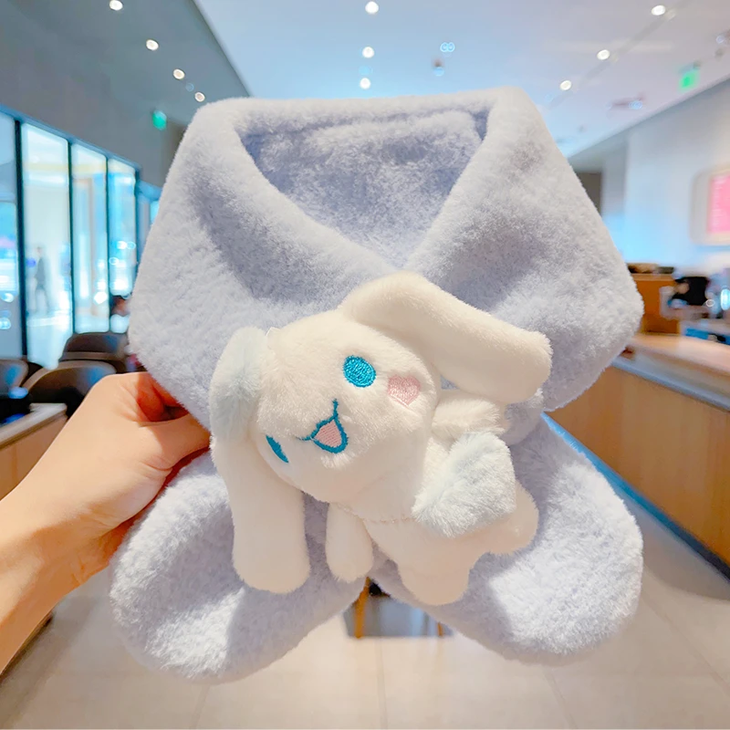 儿童可爱立体玉桂狗围巾男孩女童秋冬季保暖护颈交叉围脖宝宝脖套