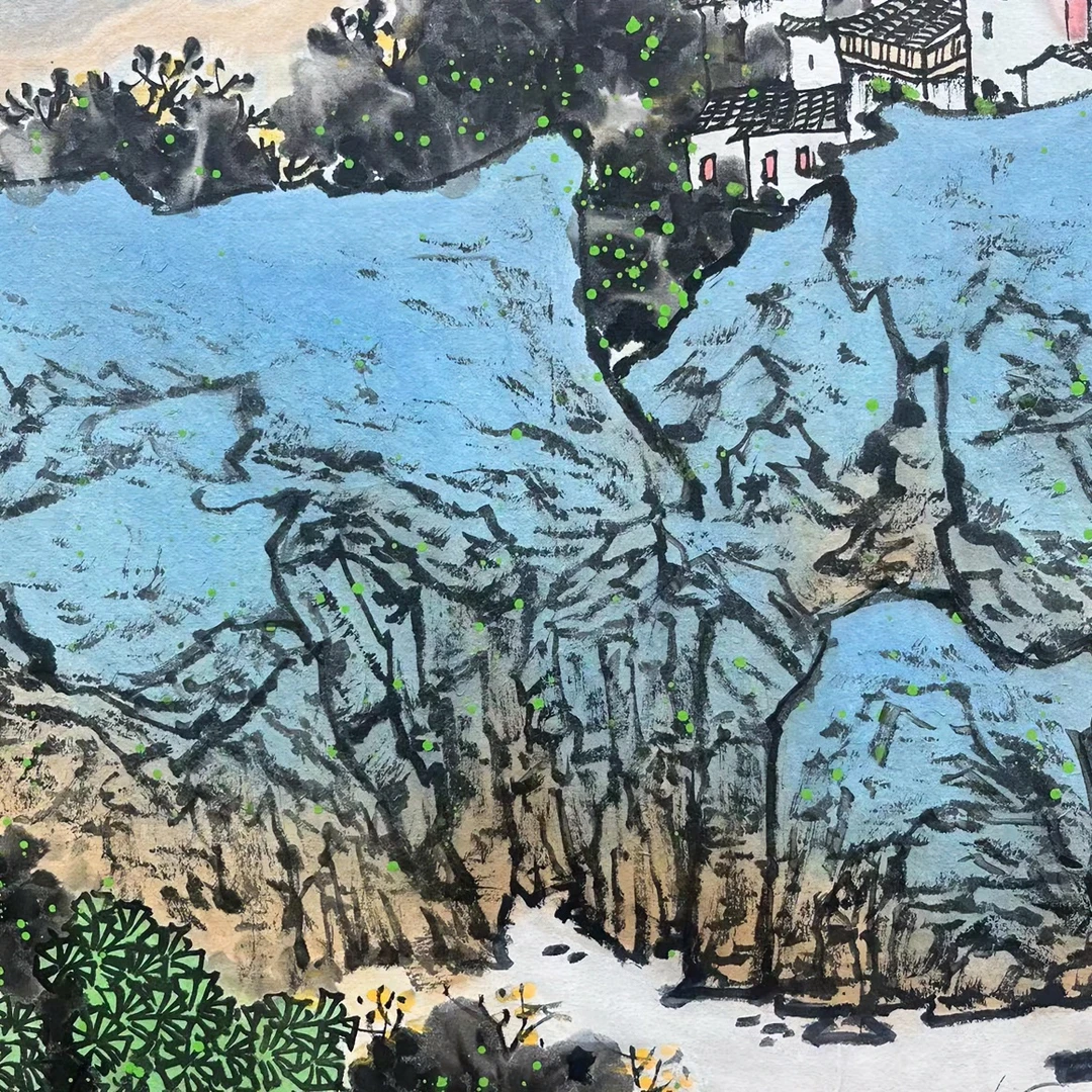 徐亚东蓝色山水经典作品