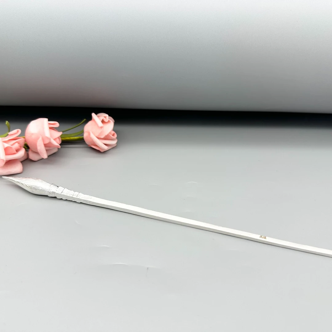 足银银制品 【神笔马良】足银实心纯手工气质民族风精美复古发簪