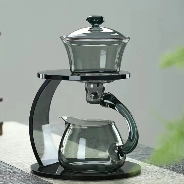 泡茶神器玻璃全自动懒人茶具 耐高温家用功夫磁吸茶壶防烫 耐高温