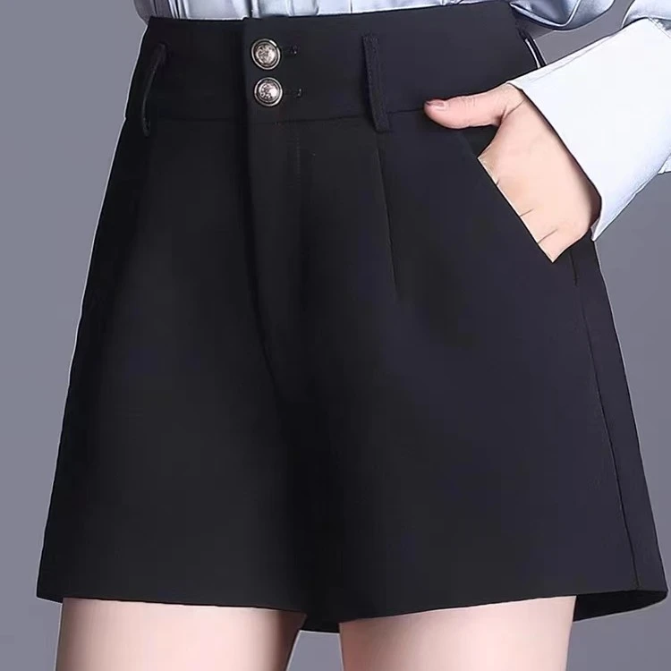 121夏季新款短裤女士薄款外穿宽松春秋A字阔腿高腰五分直筒裤子