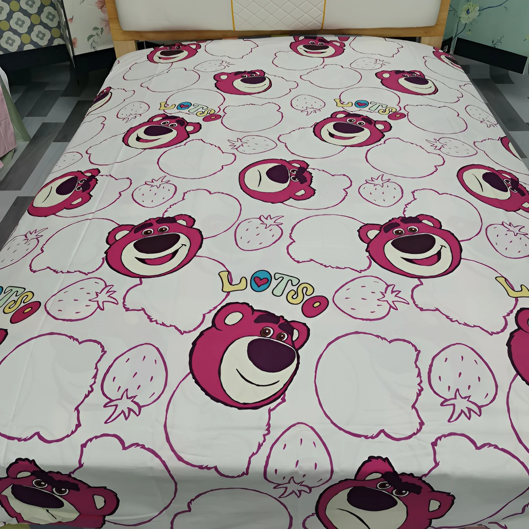 【甜心熊床单】全棉100棉斜纹亲肤绵软细腻透气纯棉床单（±5cm）