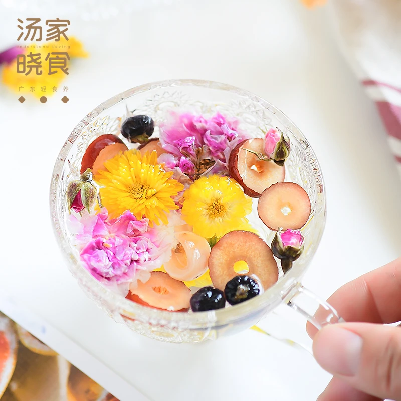 汤家晓食女人茶 花冠玫瑰花茶红枣桂圆黑枸杞茶滋补茶气血八宝茶