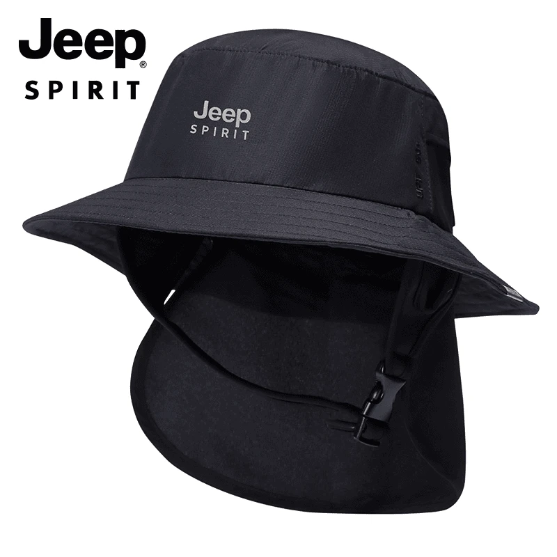 JEEPSPIRIT渔夫帽户外遮阳帽子遮阳帽男士太阳帽透气