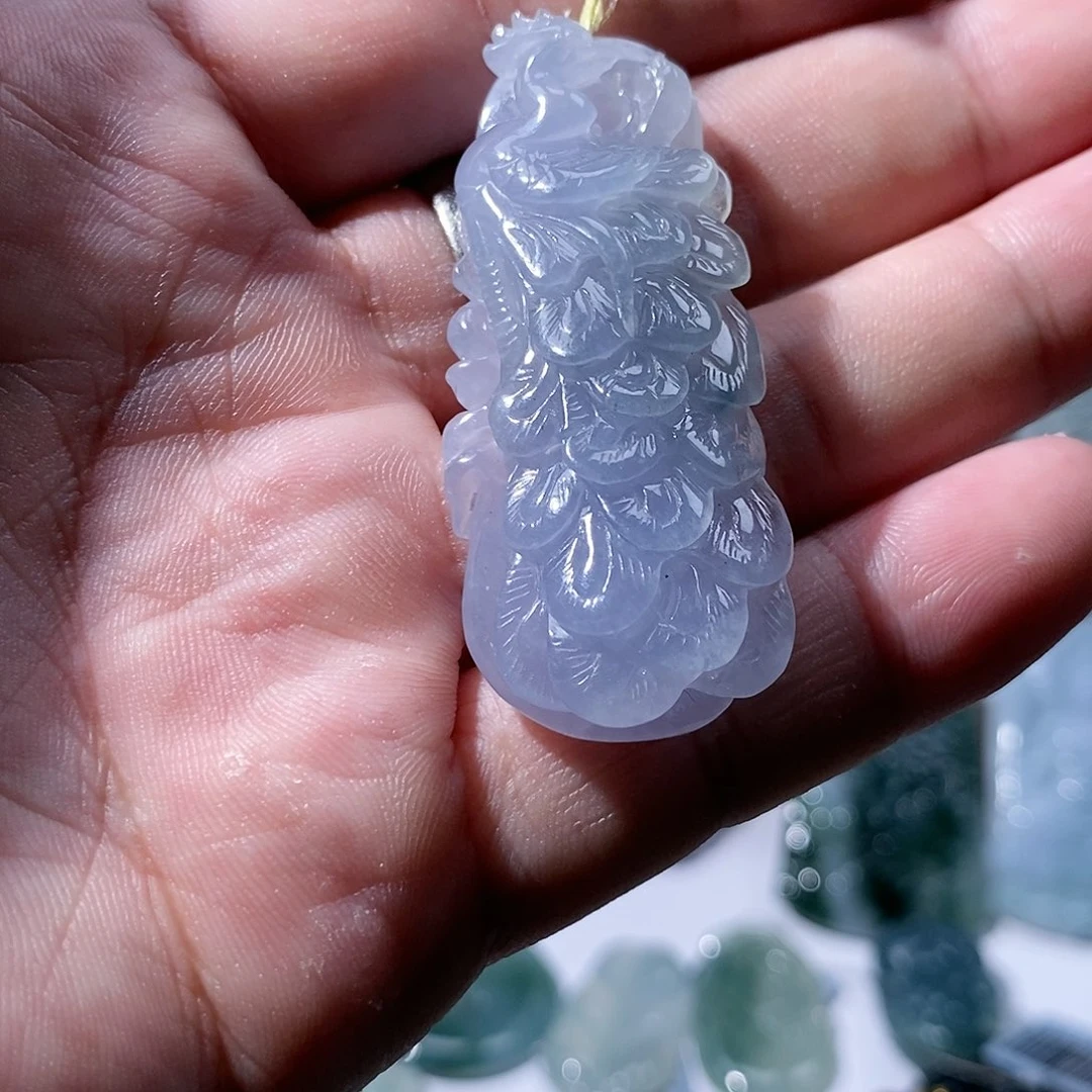 翡翠颈饰未镶嵌大*.翡翠吊坠凤凰