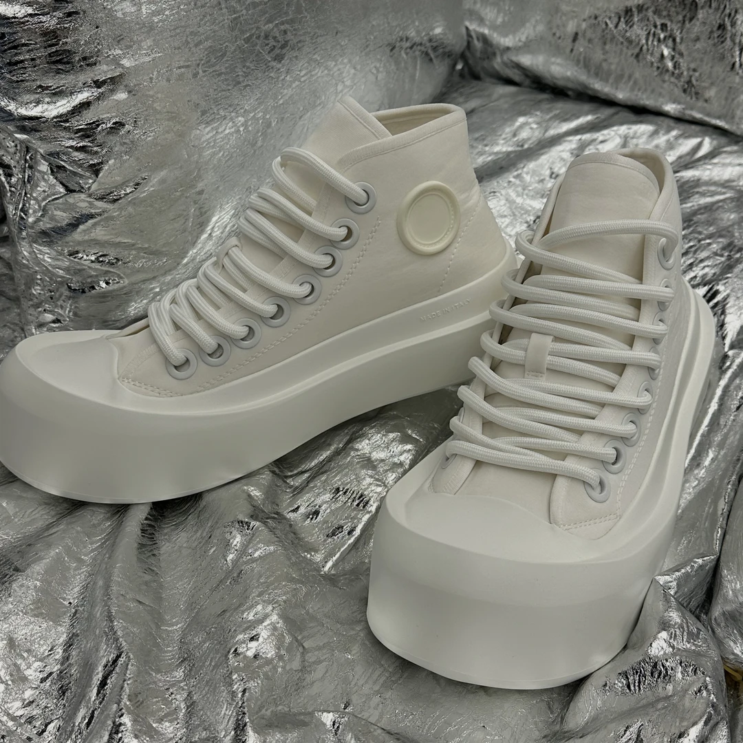 【24春夏系列】 时髦精入 饼干厚底增高翘头中帮板鞋