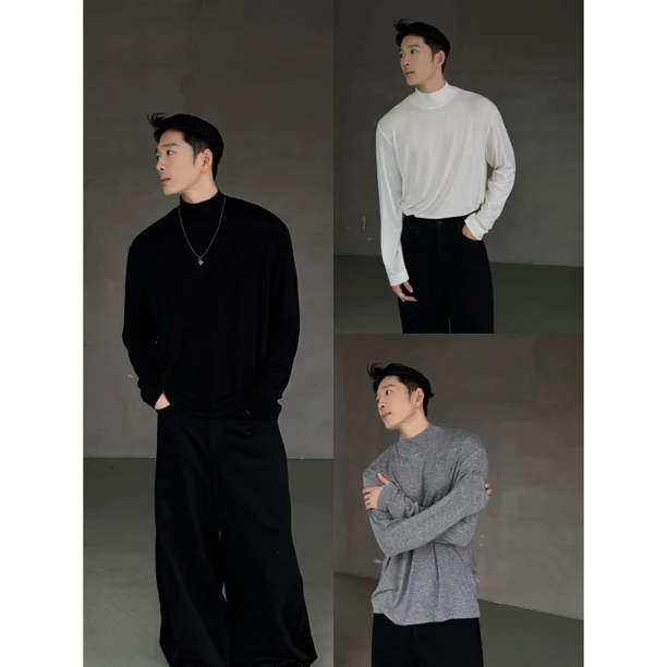 【红人上新】黑标/ 兰精天丝羊毛混纺 中领打底衫