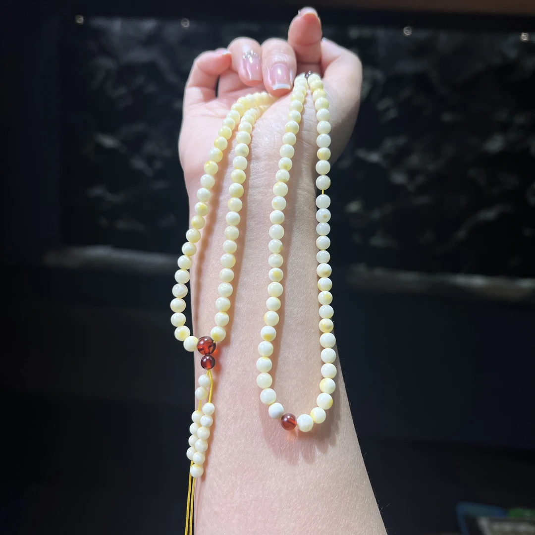 非金属玻璃手链 YS8736 黄色ML圆珠多圈手链