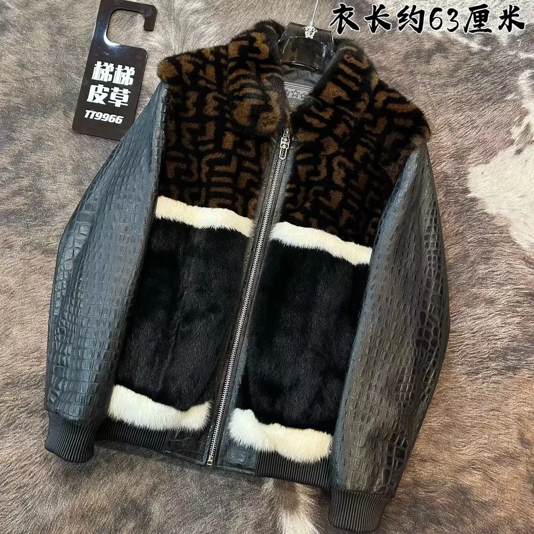 【梯梯男装】男士轻奢休闲冬款皮衣28273 现货