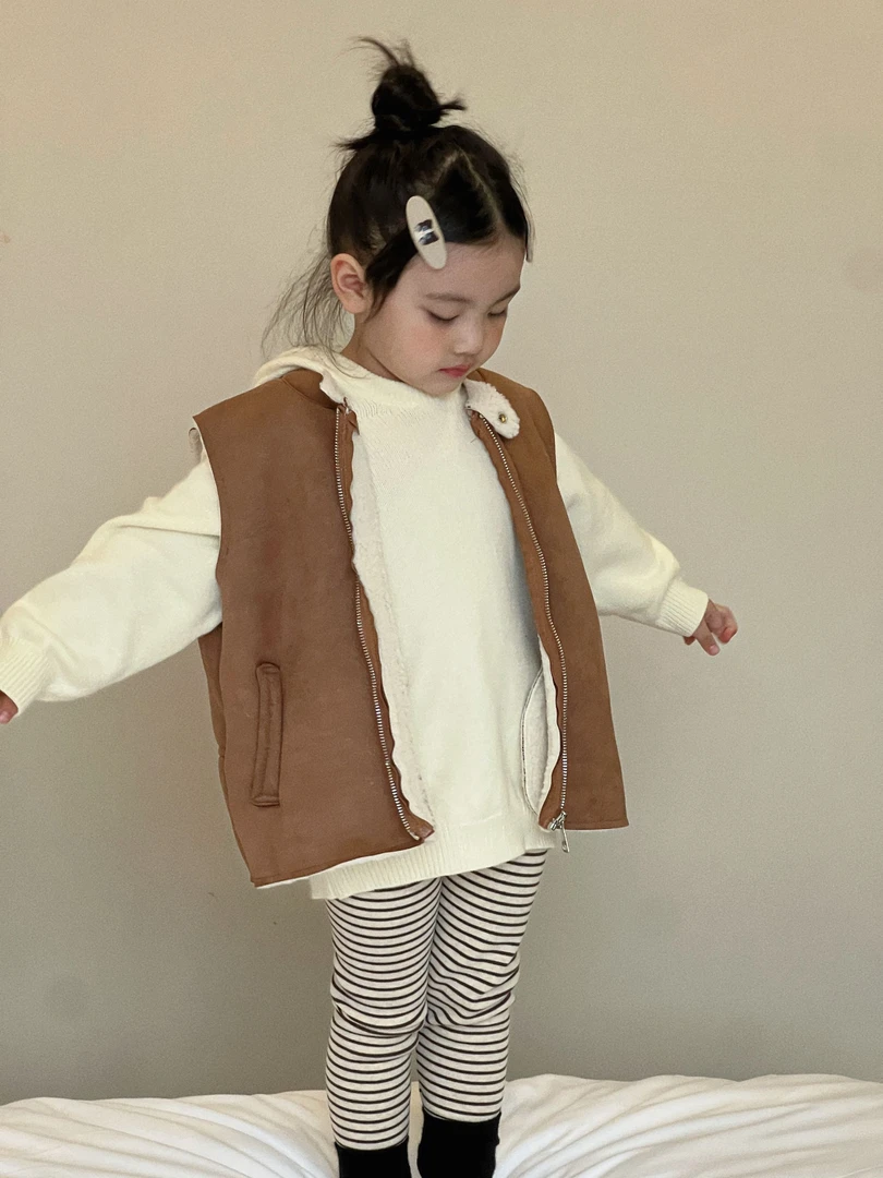 YTJJ韩版皮毛一体马甲套装26006