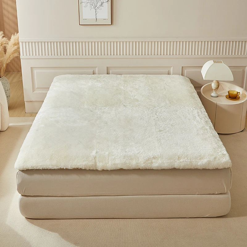 羊皮褥子羊剪绒床垫双人单人羊羔毛床毯冬季保暖短毛加厚羊毛毯