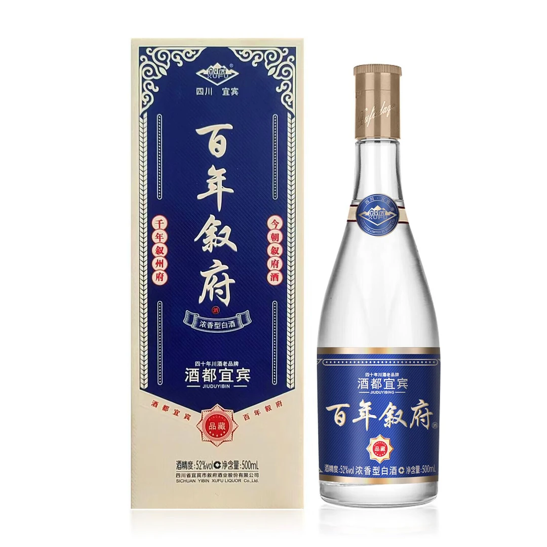 百年叙府 【店铺推荐】浓香型白酒 纯粮食酿造单瓶装52度500ml