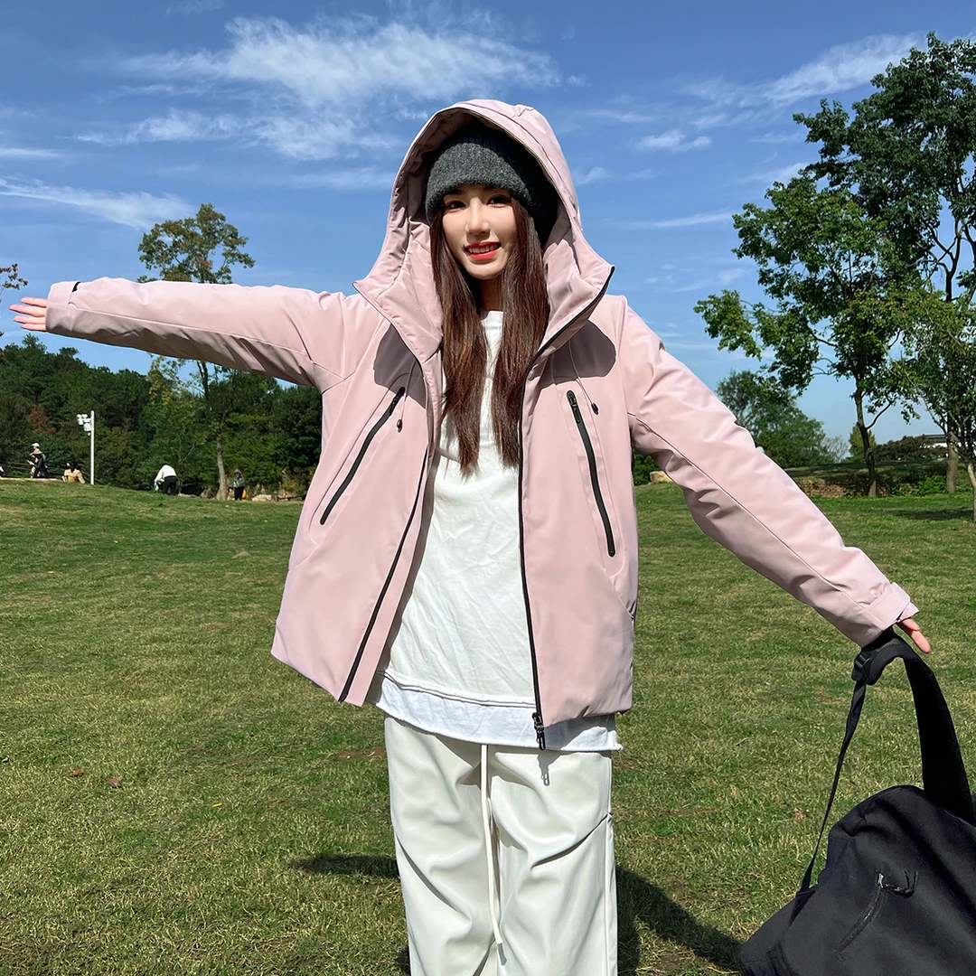 悍石【极地御寒】情侣款户外机能休闲压胶棉服