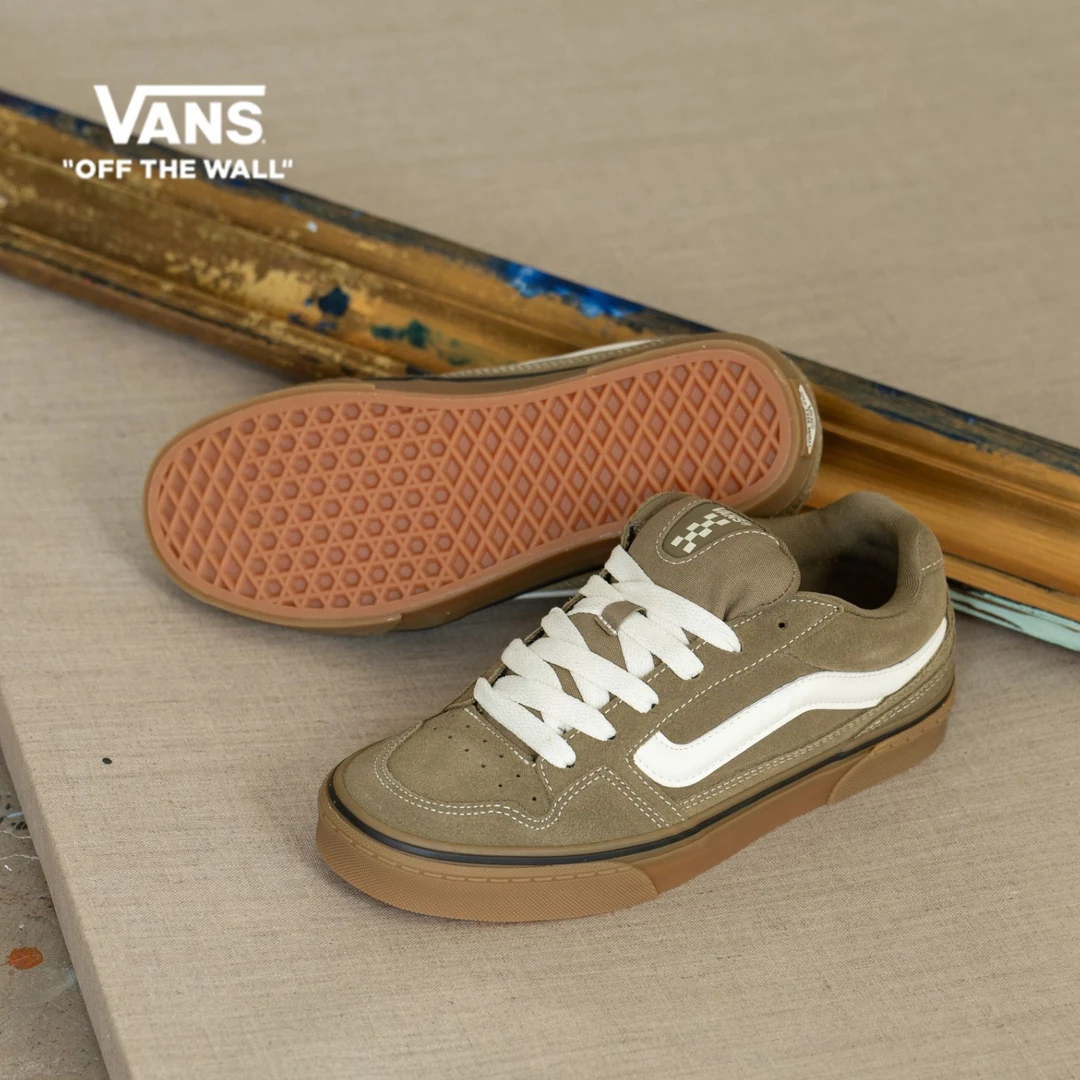 VANS范斯 Caldrone绿色低帮运动男鞋板鞋雅丹风VN000CSPOLV