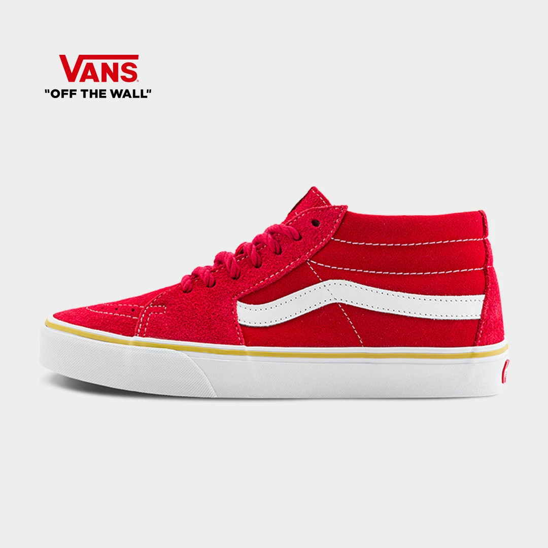 Vans范斯 SK8-Mid中帮红色个性时尚男鞋女鞋板鞋BWEJV6
