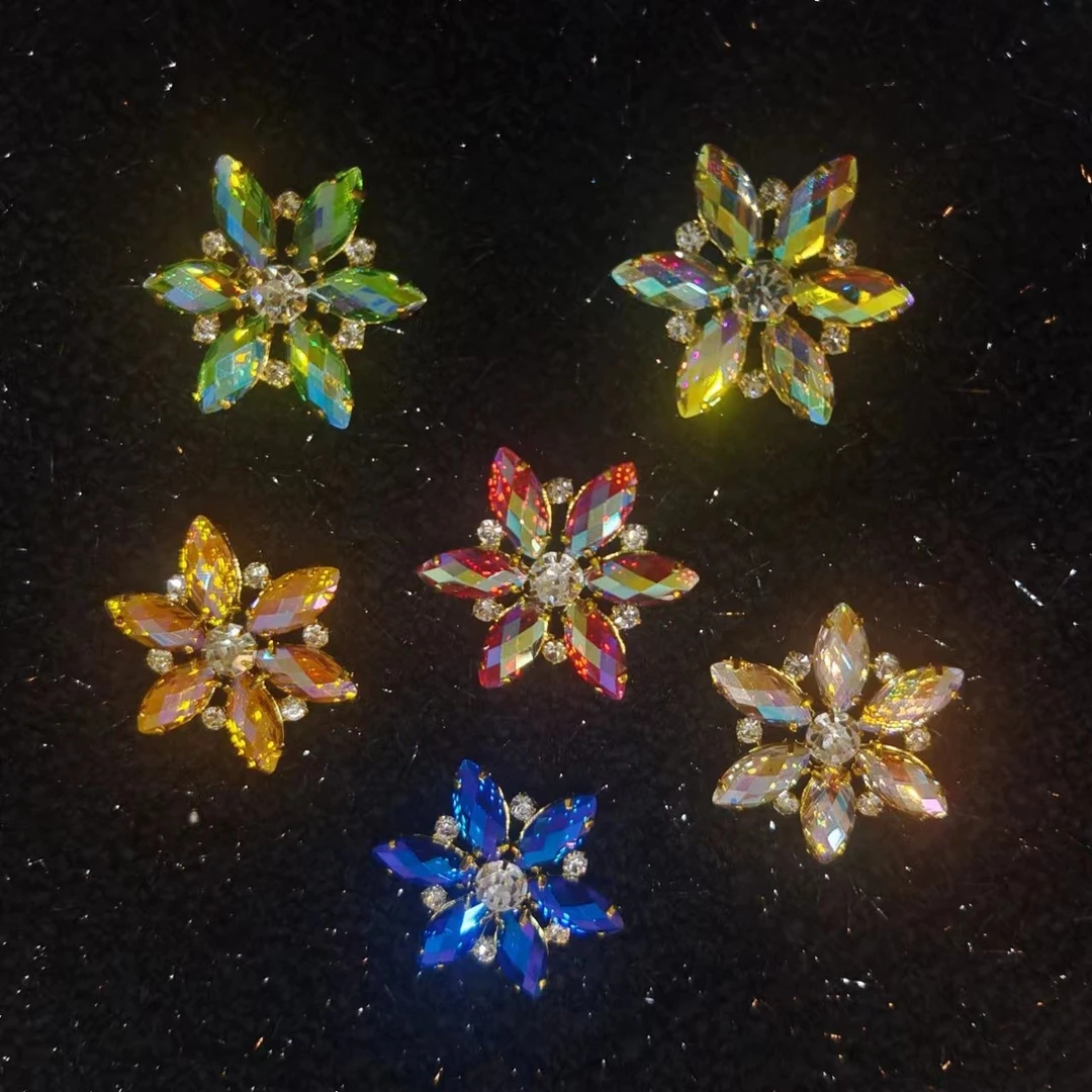 全钻花朵六瓣花diy辅料ss447