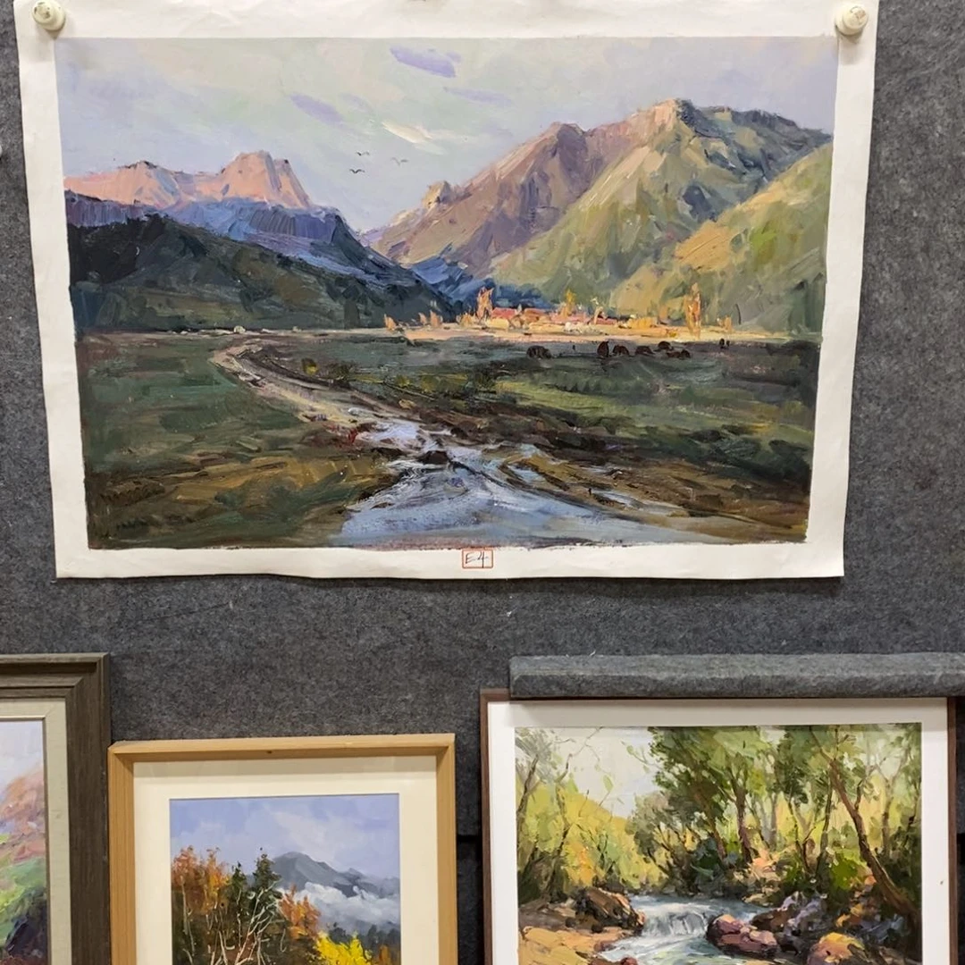 绘画风景油画尺寸60*90㎝