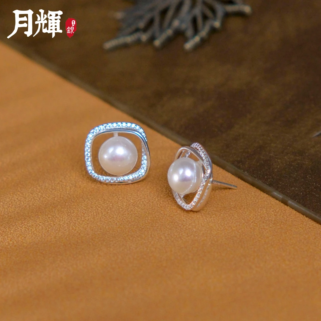 925银耳饰 几何耳钉A078 不规则法式百搭复古小众简约精致