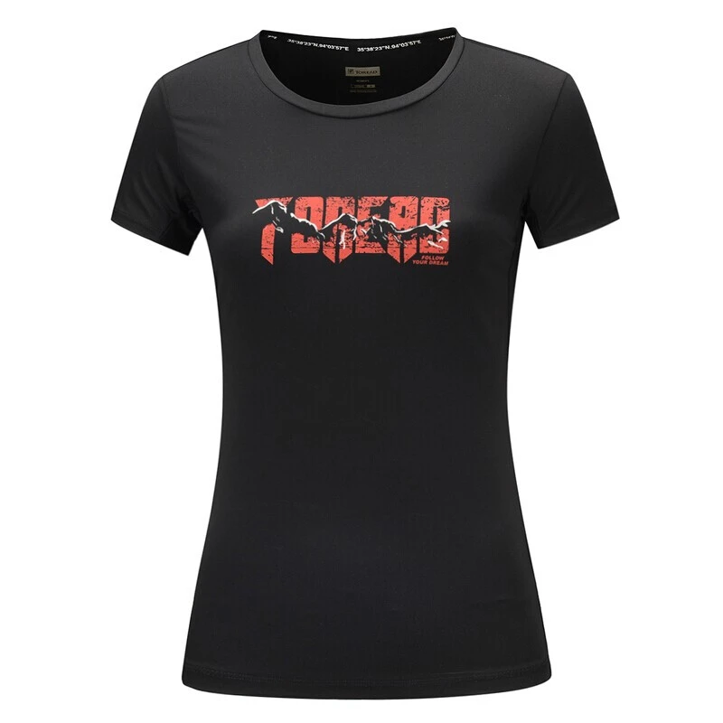 TOREAD/探路者T恤女款户外透气吸湿排汗短袖健身女款时尚春夏半袖