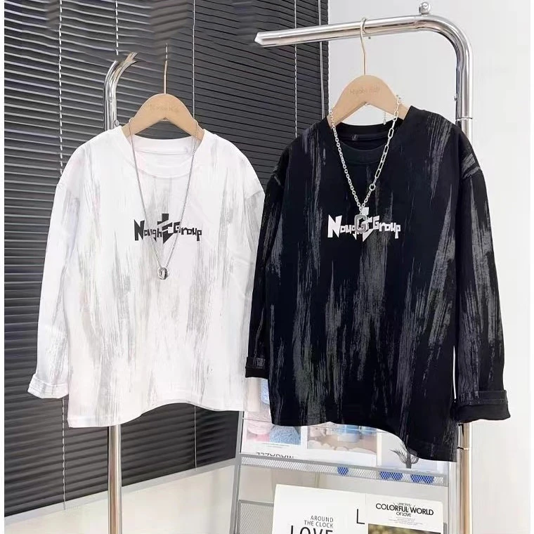 091儿童卫衣秋季新款男童长袖休闲宽松上衣中大童百搭卫衣