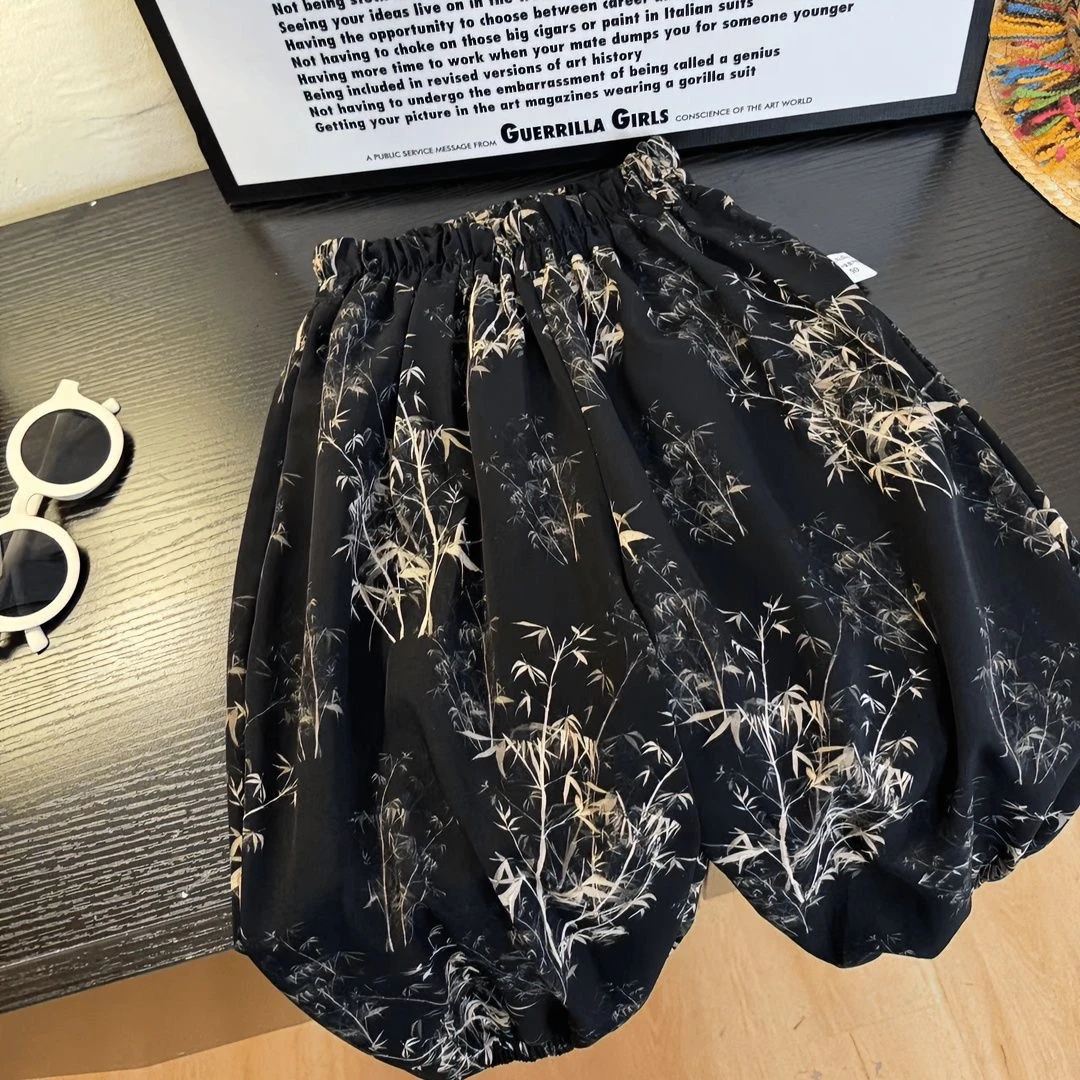 儿童夏季裤子外穿男童洋气薄款休闲裤中大童新中式宽松冰丝防蚊裤