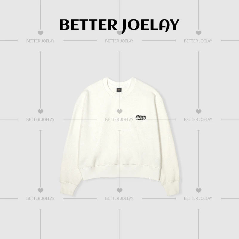 周明星 -加绒【闪钻小缪】SL0905款时尚圆领卫衣韩版慵懒风休闲百搭