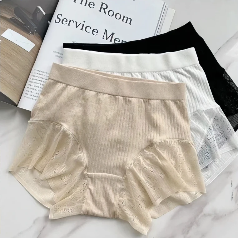 【春夏新品】桑蚕丝舒适无痕弹性安全裤女短裤2217（2条）