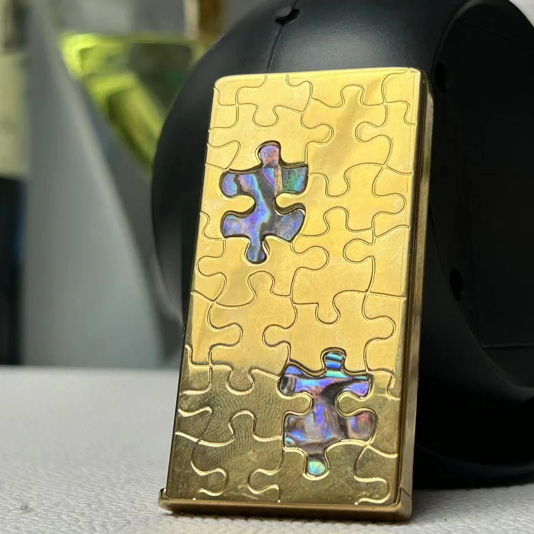 ZORRO/佐罗金拼双彩贝超窄升降机  打火机创意金色经典彩色镂空