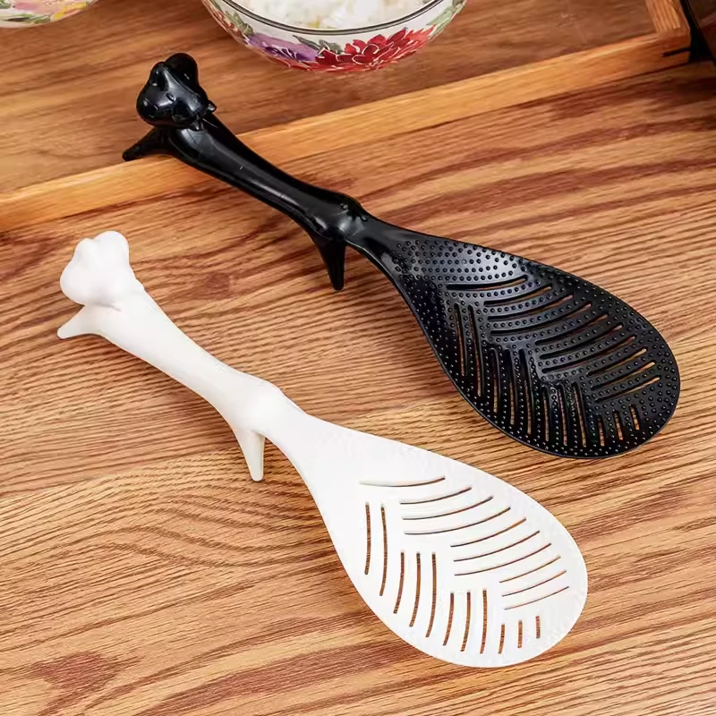 丸志【正品保证】【松鼠可立饭勺】日本制饭勺多功能淘米洗米打饭勺