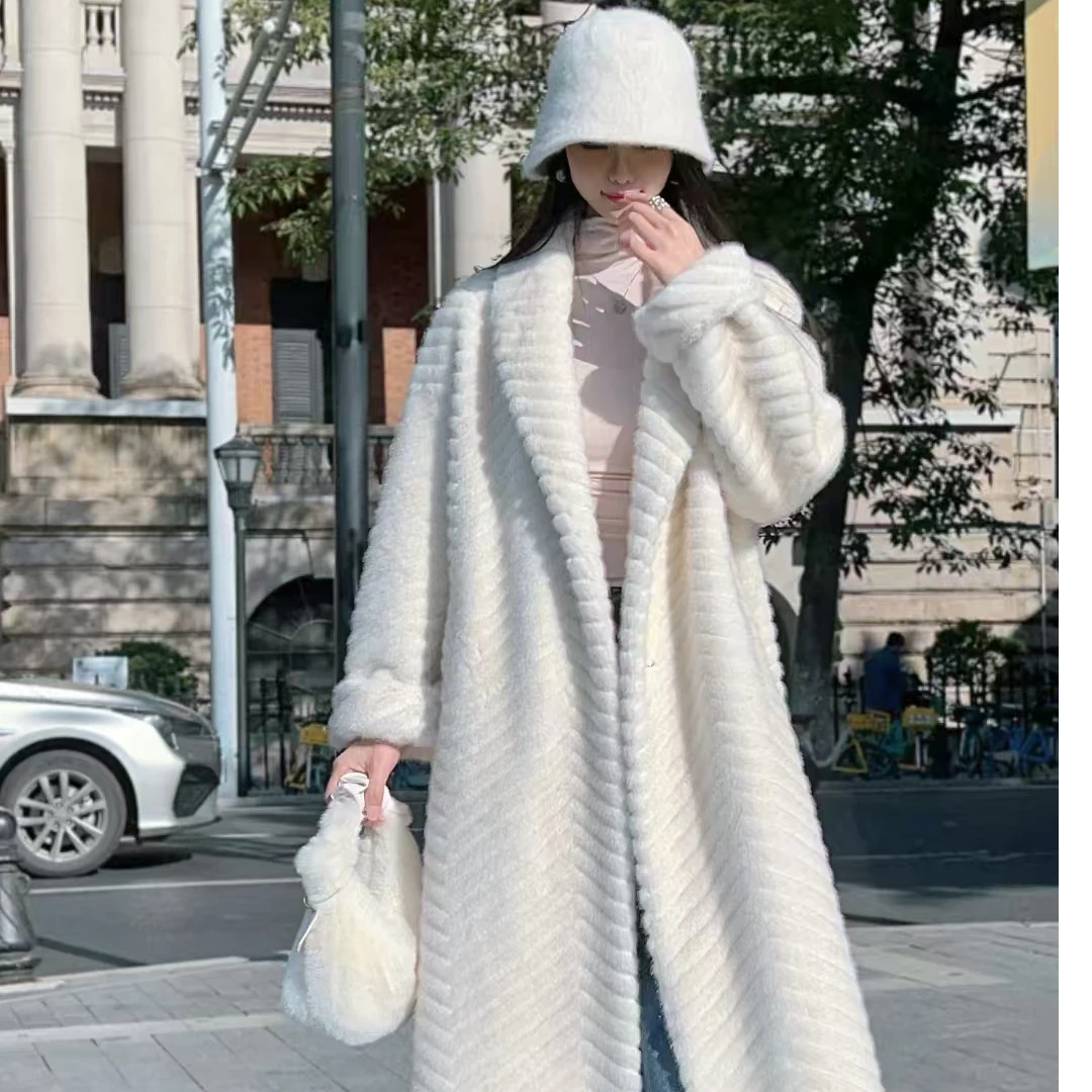 网红大衣外套时尚百搭宽松中长款加厚秋冬