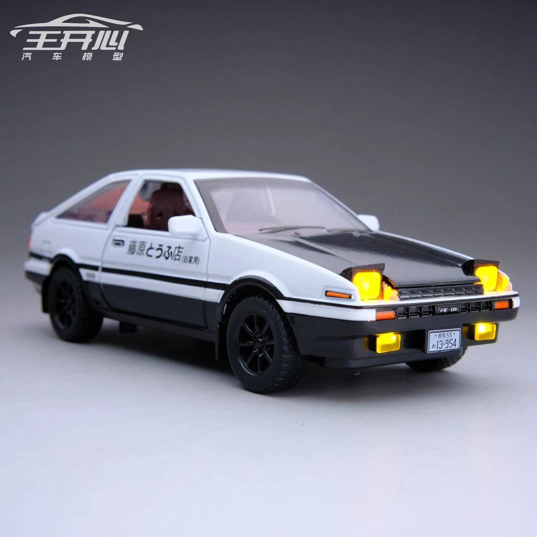 AE86 头文字D 合金车模藤原豆腐店 仿真 汽车模型 摆件装饰