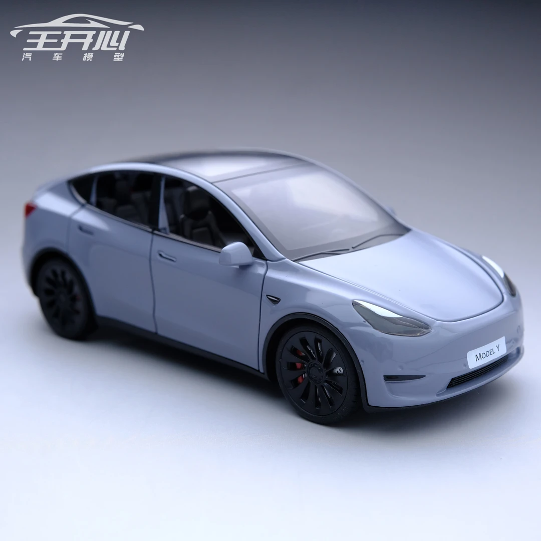特斯拉 modely 新能源电车 合金全开 车模 礼物摆件