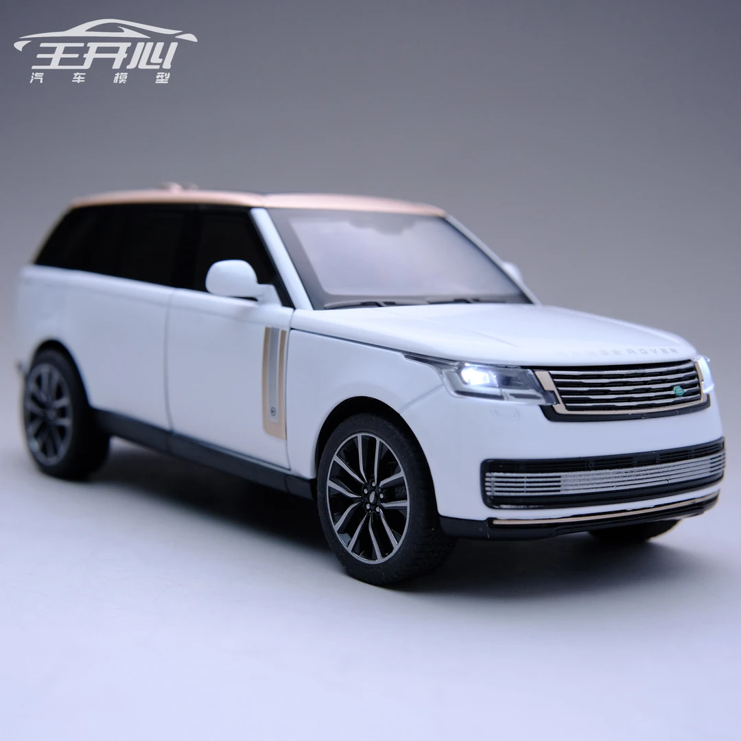 路虎 揽胜 新款 白色 合金全开  汽车模型 正版授权 SV 模型摆件