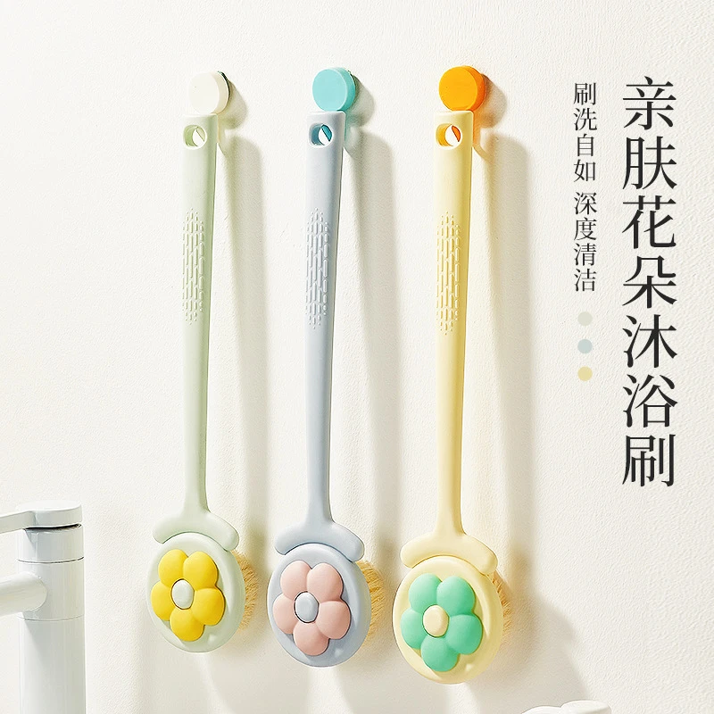 洗澡刷搓背搓澡沐浴刷长柄不求人软毛身体搓泥干刷子