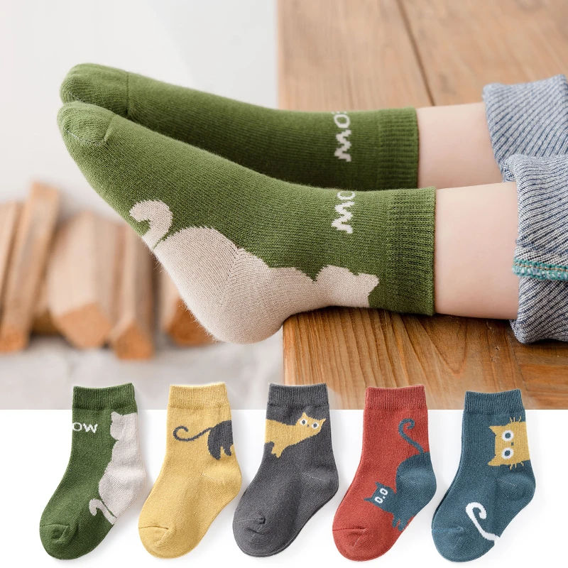 【QM-10】儿童袜子秋冬中筒袜女童1-12岁男童袜宝宝袜子春秋袜